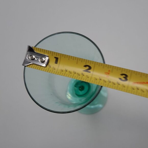 Vaseline Uranium Green Depression Glass Optic Panel Stemware Cocktail Glass - Picture 3 of 16